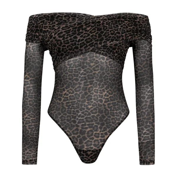 Body léopard Keisha - Noir