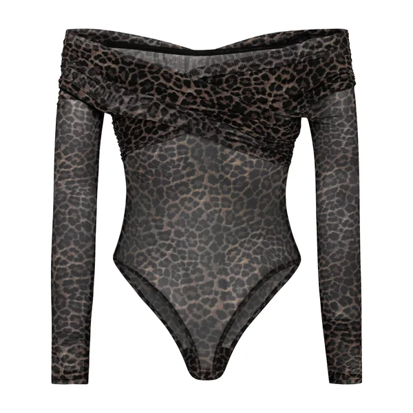 Body léopard Keisha - Noir