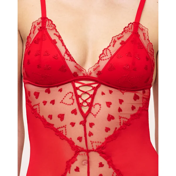 Body mesh broderies cœurs