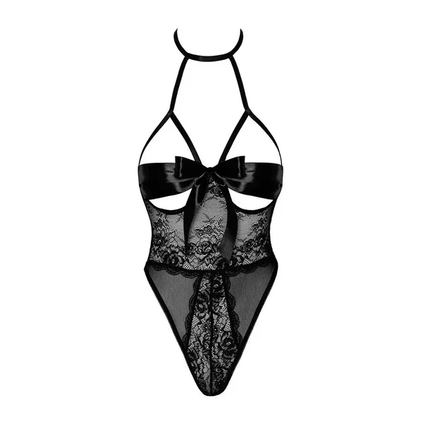 Body ouvert noeud satiné Kiss 246