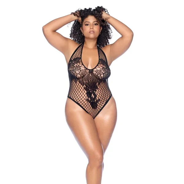 Body résille floral +