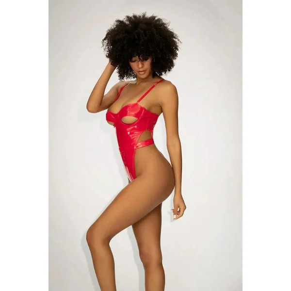 Body string wetlook rouge Abigail
