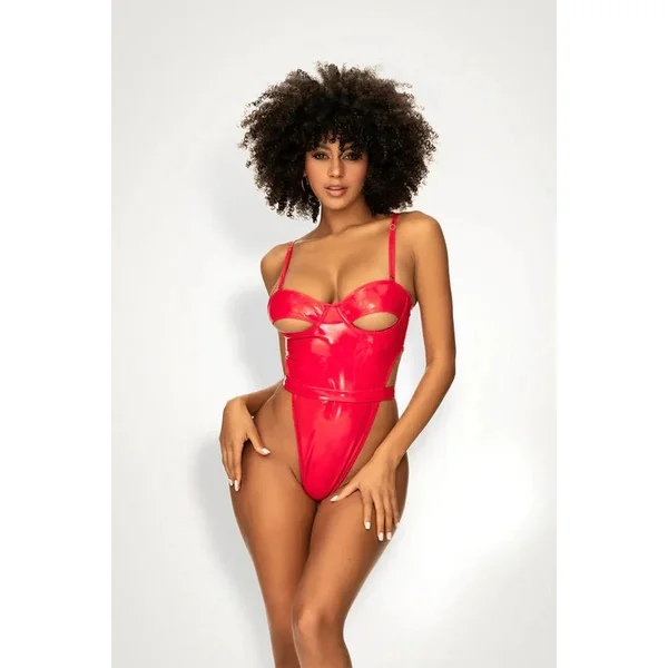 Body string wetlook rouge Abigail