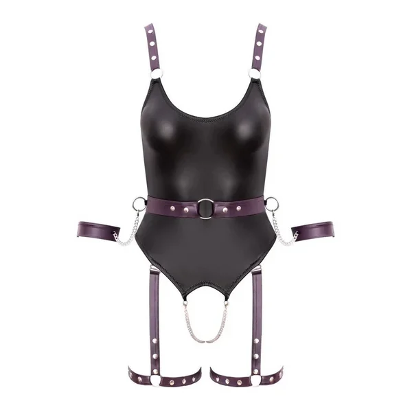 Body wetlook noir & liens