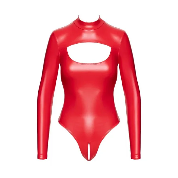 Body wetlook rouge Ligne Privée