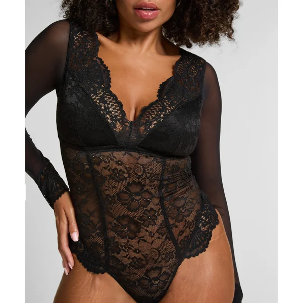 Body à manches longues Essie - Noir