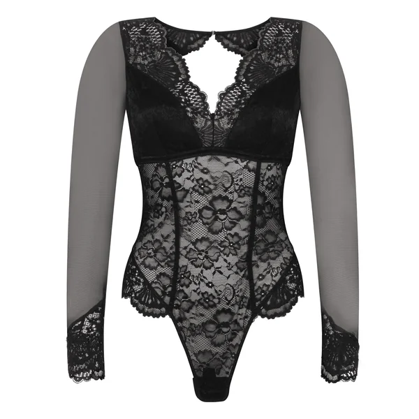 Body à manches longues Essie - Noir
