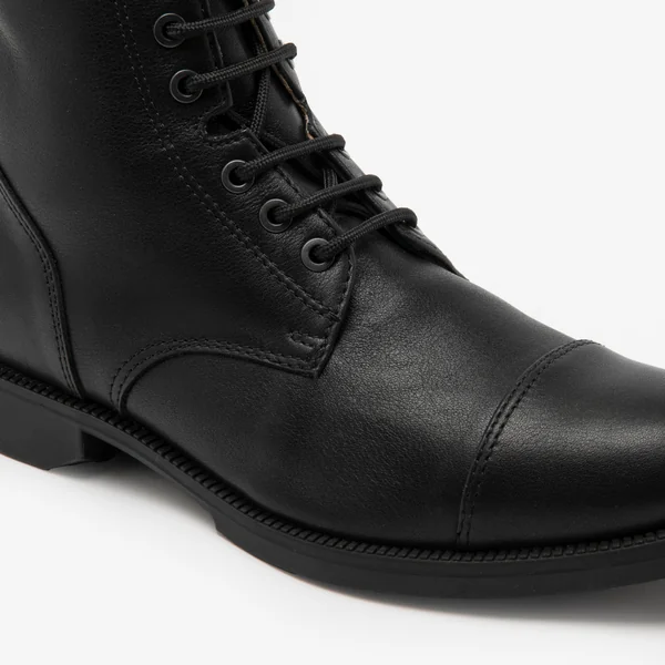 Boots équitation cuir paddock lacets adulte - 560 noires