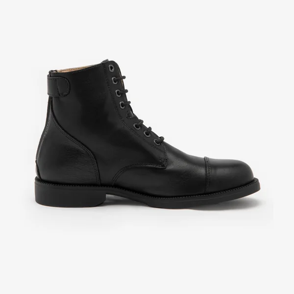 Boots équitation cuir paddock lacets adulte - 560 noires