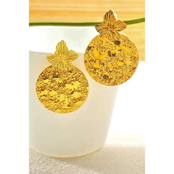 Boucle d’Oreilles Acier Doré