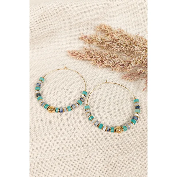 Boucles d’oreilles Créole Pierres