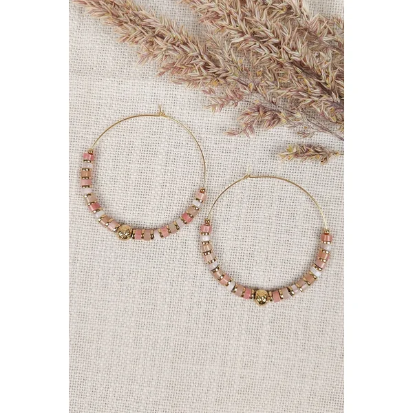 Boucles d’oreilles Pierres Roses