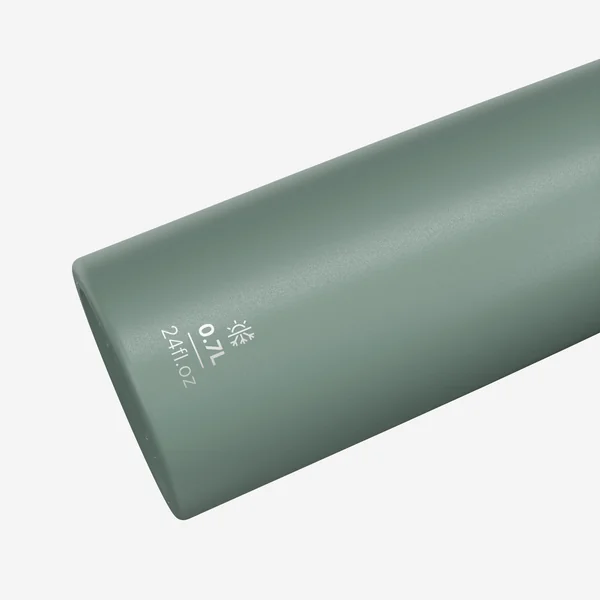 Bouteille isotherme inox 0,7L avec gobelet pour la randonnée - vert