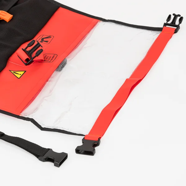 Bouée de nage en eau libre avec compartiment intérieur et filet - OWS500 orange