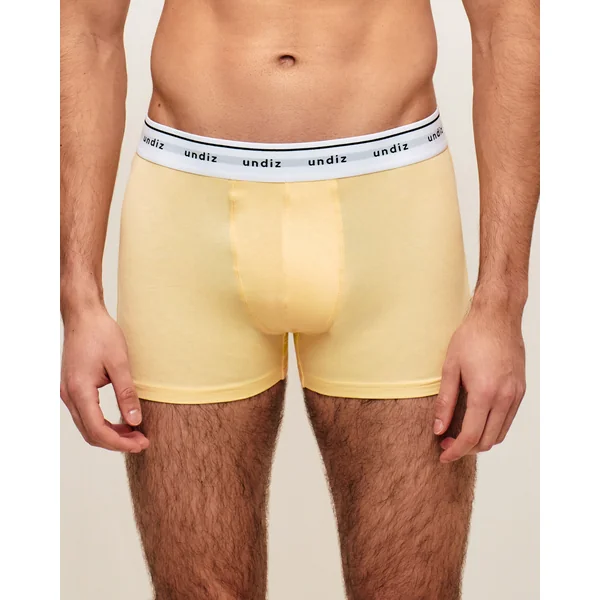 Boxer en coton jaune