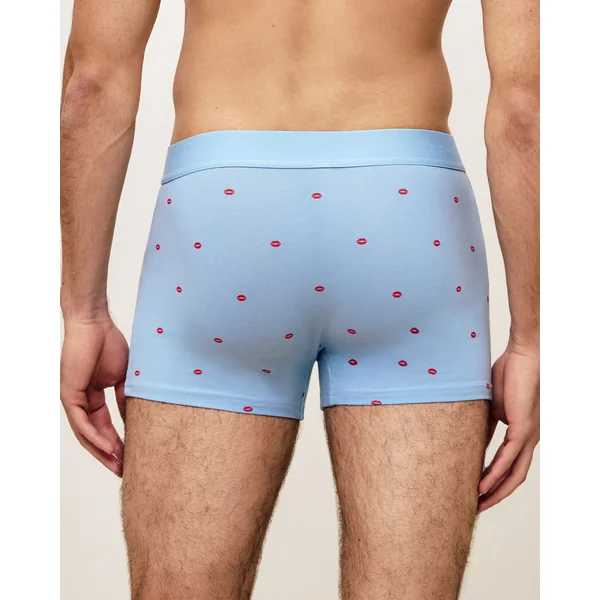 Boxer en coton motifs bouches "Kiss delivery