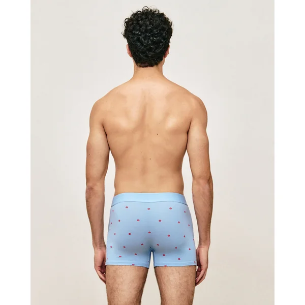 Boxer en coton motifs bouches "Kiss delivery