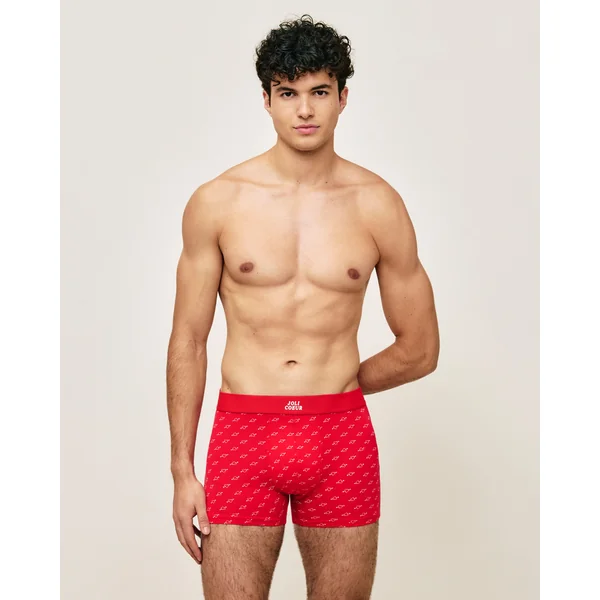 Boxer en coton motifs cœurs