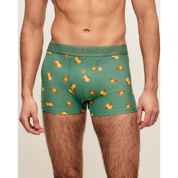 Boxer en coton motifs oranges