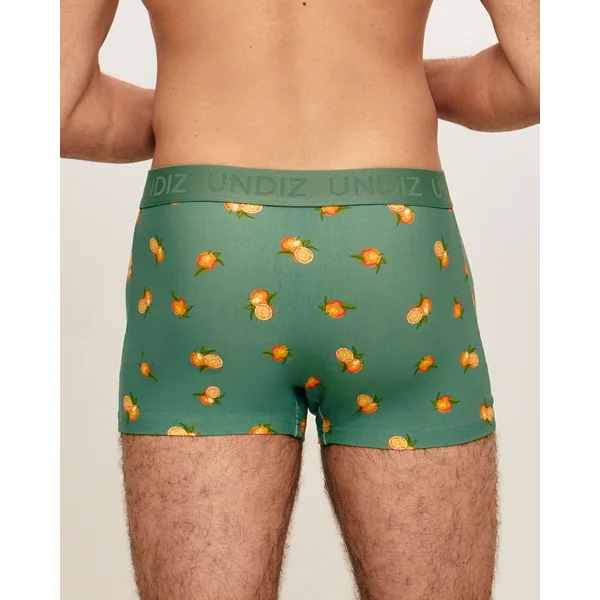 Boxer en coton motifs oranges