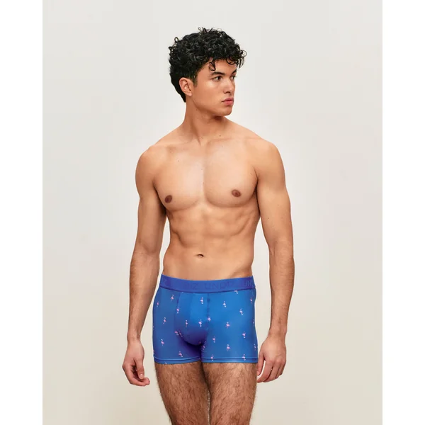 Boxer en microfibre motifs flamants roses