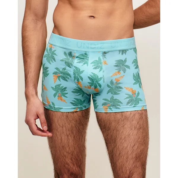 Boxer en microfibre motifs palmiers et bananes