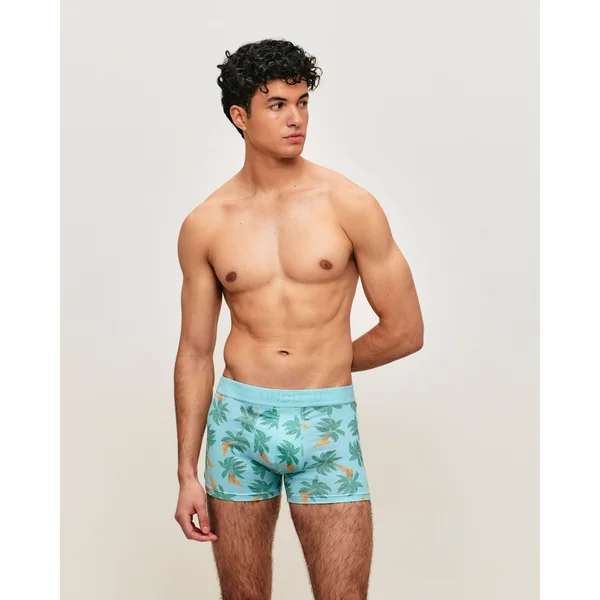 Boxer en microfibre motifs palmiers et bananes