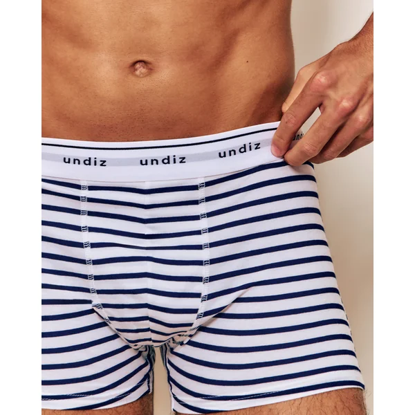 Boxer à rayures en coton