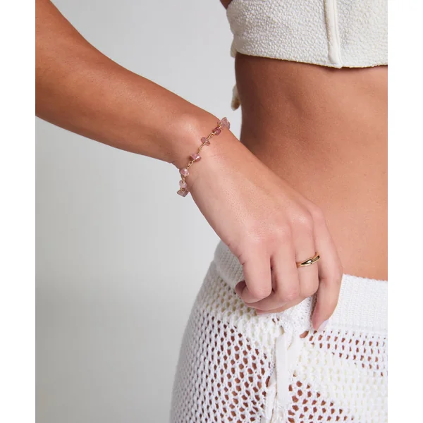Bracelet en pierre - Rose