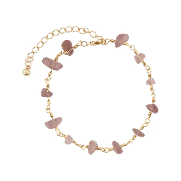 Bracelet en pierre - Rose