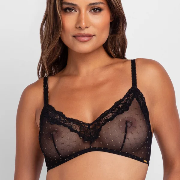Bralette non rembourrée noir Dorina