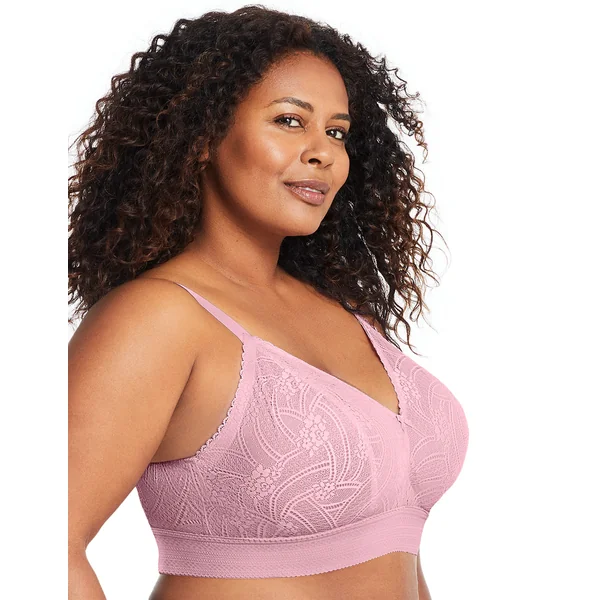 Bralette sans armatures en dentelle 7012 mauve pale