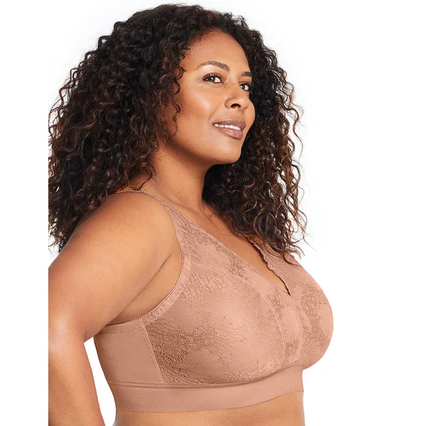 Bralette sans armatures en dentelle à décolleté 7013 cappuccino