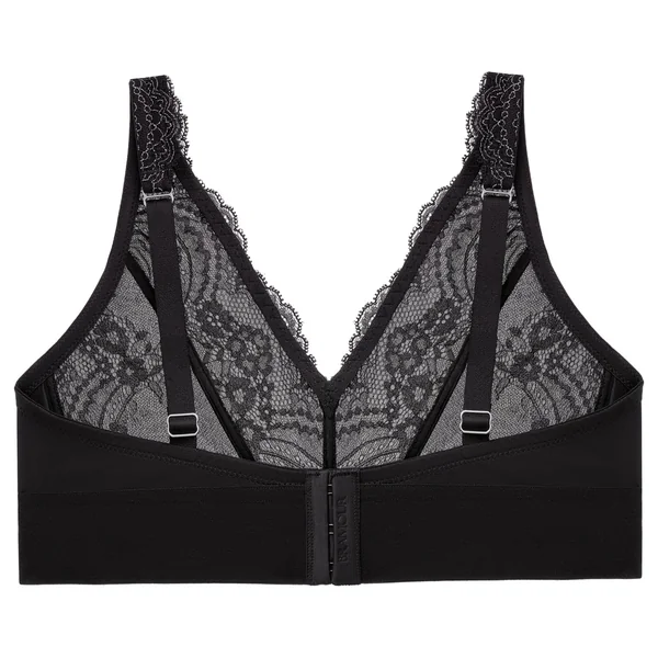 Bralette sans armatures en dentelle à décolleté 7013 noir