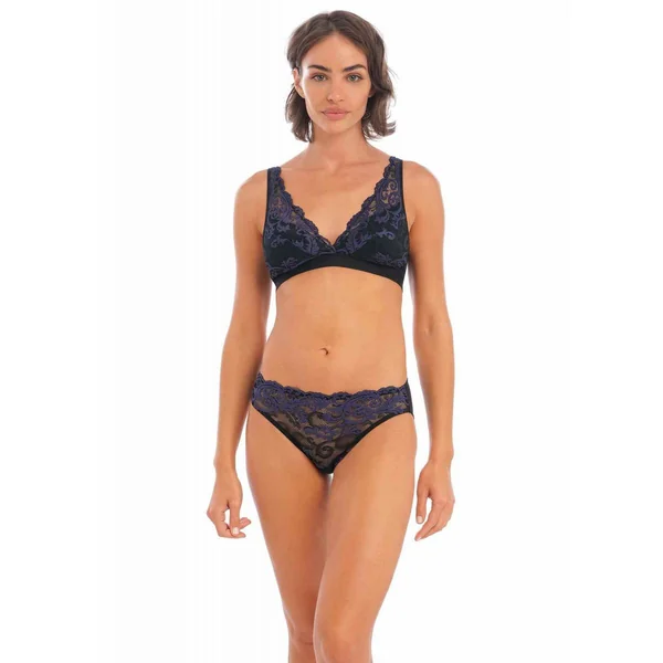 Bralette Sans Armatures Wacoal lingerie INSTANT ICON bleue en nylon Wacoal lingerie