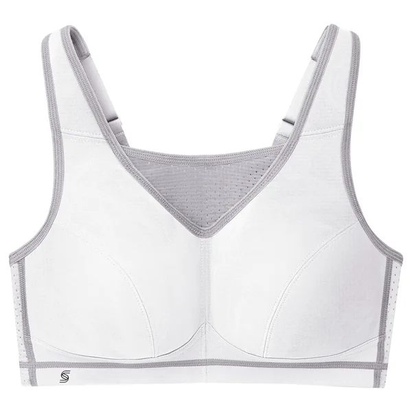 Brassière de sport sans armature anti-rebondissements 1067 blanc gris