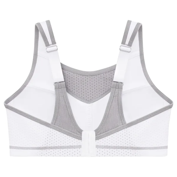 Brassière de sport sans armature anti-rebondissements 1067 blanc gris