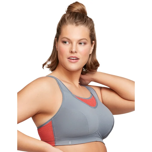 Brassière de sport sans armature anti-rebondissements 1067 gris corail