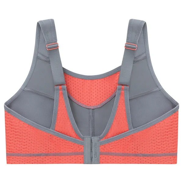 Brassière de sport sans armature anti-rebondissements 1067 gris corail