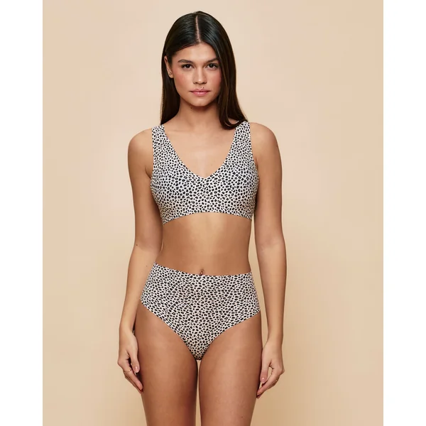 Brassière microfibre sans couture motif léopard