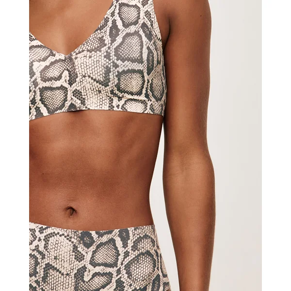 Brassière microfibre sans coutures motif serpent