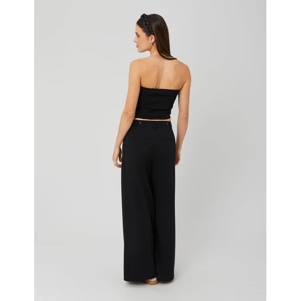 Bustier à volant pailleté Noir