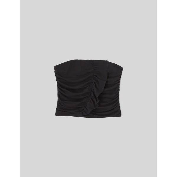 Bustier à volant pailleté Noir