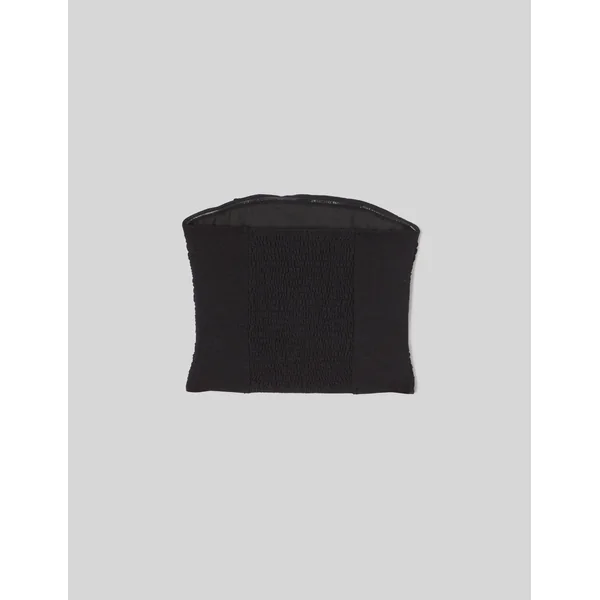 Bustier à volant pailleté Noir