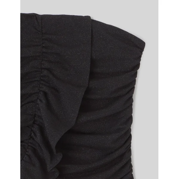 Bustier à volant pailleté Noir