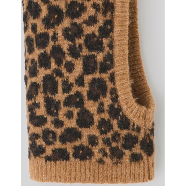 Cagoule léopard camel