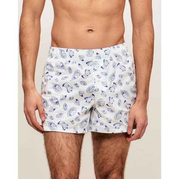 Caleçon en coton à motifs