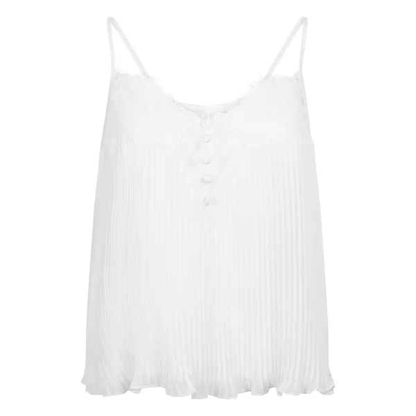 Cami en dentelle Plisse - Blanc
