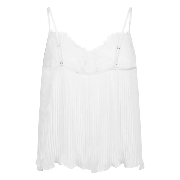 Cami en dentelle Plisse - Blanc
