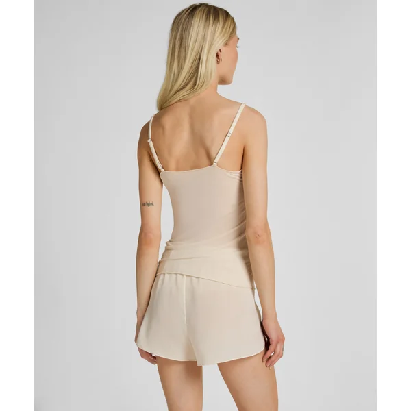 Caraco col V en dentelle ultra-doux avec cachemire - Blanc